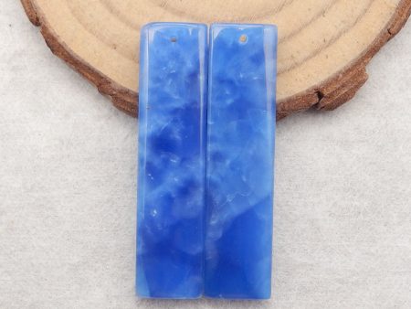 Blue Onyx Gemstone Earring Beads,Fashion Earring Pair,Jewelry DIY Making,41x10x4mm,6.5g Hot on Sale