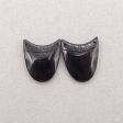 Carved Natural Obsidian Gemstone Double Hole Earring Beads, Semi Precious Stone,Gemstone Wholesale,28x24x5mm,9.6g Discount