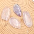 4 PCS Natural Amethyst Pendant Beads，25×16×4mm, 30×15×4mm 11g Online now