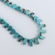 1 Strand 23 Inch Turquoise Gemstone Loose Beads Necklace, Handmade Turquoise Necklace for Gift, 16x7x4mm,4mm, 32g For Cheap