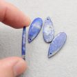 4 PCS Natural Lapis Lazuli Pendant Beads 34*12*4mm, 32*12*3mm, 10.3g For Discount