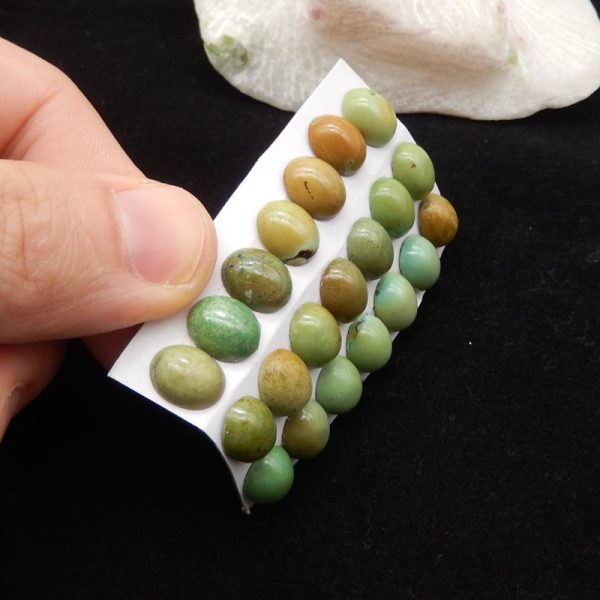 21 PCS Natural Turquoise Cabochons 11*9*4mm, 13g Supply