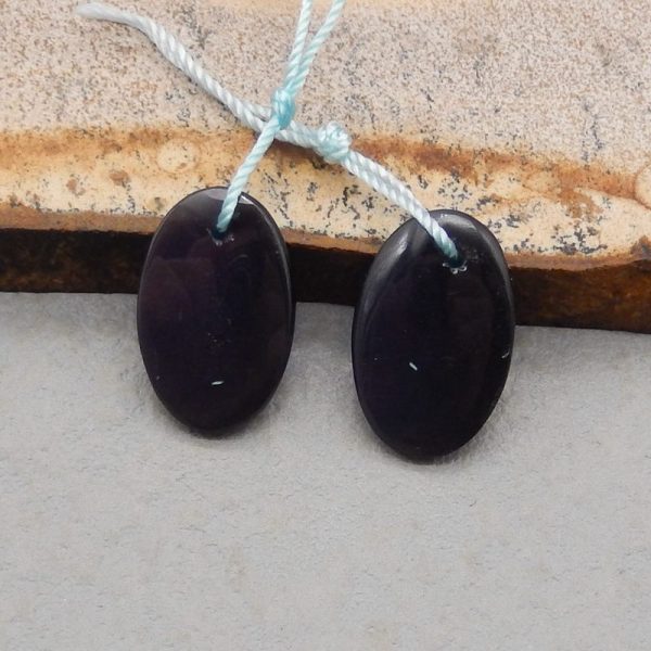 Natural Obsidian Earring Beads 19*12*3mm, 2.8g For Discount