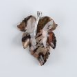 New Natural Chohua Jasper Handcarved Leaf Pendant,925 Sterling Silver Pinch Bail,58x43x8mm,19g Online Sale