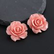 Pink Conch Shell Carved Flower Fashion For Women Earring Beads ,Birthday Gift,Women s Jewelry Accessories DIY,33×13mm,12.3g Discount