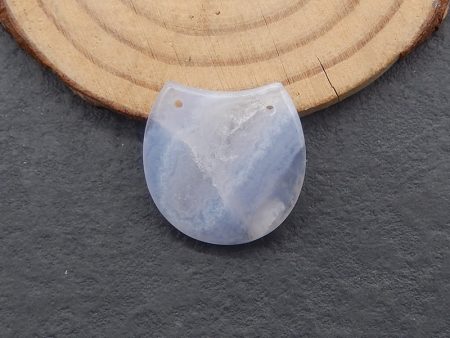 Natural Blue Lace Agate Double Hole Pendant Bead Discount