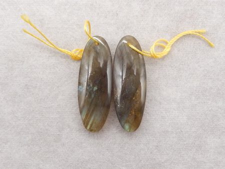 Natural Labradorite Gemstone Earring Pair Matched Gemstone Beads Online