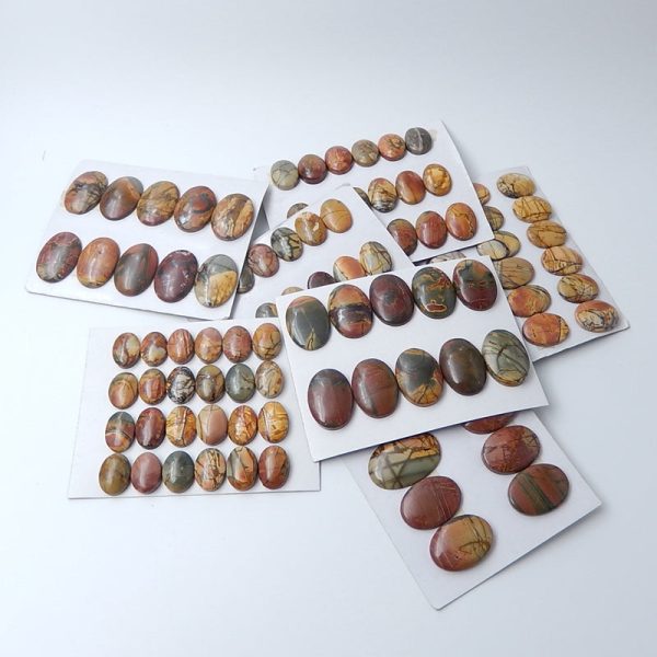 8-24 PCS Natural Red Creek Jasper Cabochons Online