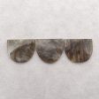 3 PCS Natural Labradorite Gemstone Double Hole Pendant Bead Set For Cheap