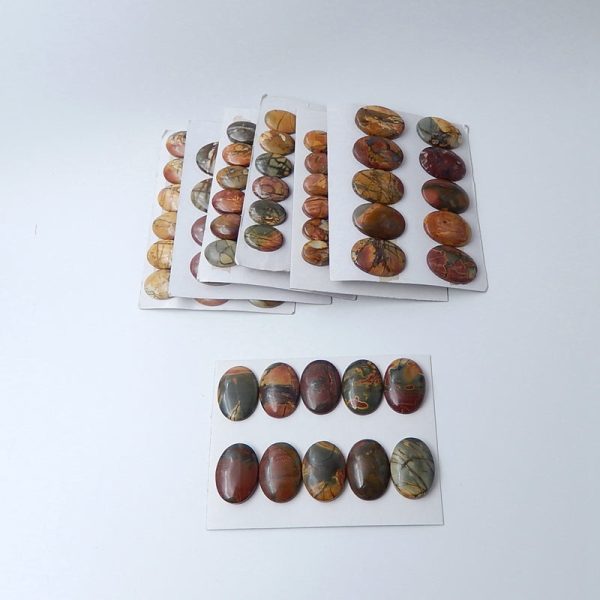 8-24 PCS Natural Red Creek Jasper Cabochons Online