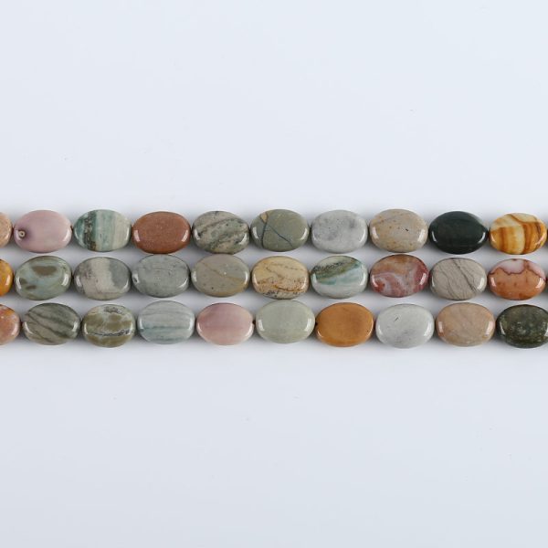 1 Strand 16 Inch Natural Multi-Color Picasso Jasper Gemstone Necklace on Sale