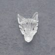 White Quartz Carved wolf head Pendant Bead 23*15*9mm, 3.2g Cheap