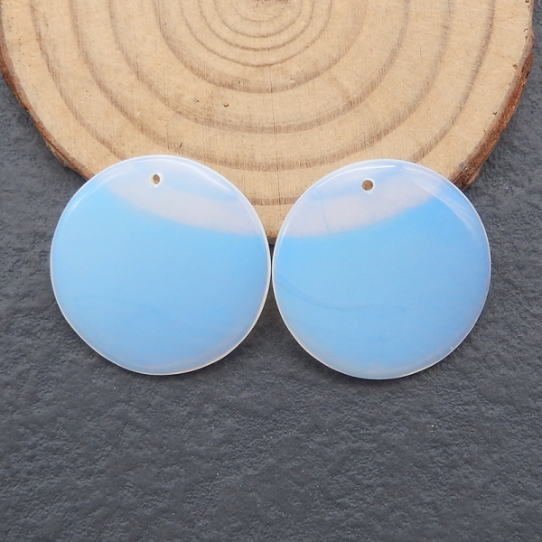 Opalite Gemstone Round Earrings Bead,26x2mm,6.4g Hot on Sale