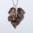 New Natural Chohua Jasper Handcarved Leaf Pendant,925 Sterling Silver Pinch Bail,58x43x7mm,21g Online Sale