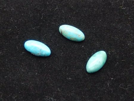 3 PCS Natural Turquoise Cabochons 12*6*3mm, 1.6g Cheap