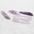 5 PCS Natural Amethyst Pendant Beads 36×10×4mm, 44×9×4mm, 13.1g Cheap