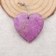 1 SET Natural African Purple Stone Heart Shape Earrings Beads and Heart Shape Pendant,Semi-Precious Gemstones for Jewelry Making,32x31x6mm,20x18x5mm,11.2g Online