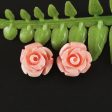 BITEFU 1Pair Pink Conch Shell (Made Of Powder Of Shell, Color Is Enhanced ) Flower, 0.6g Hot on Sale