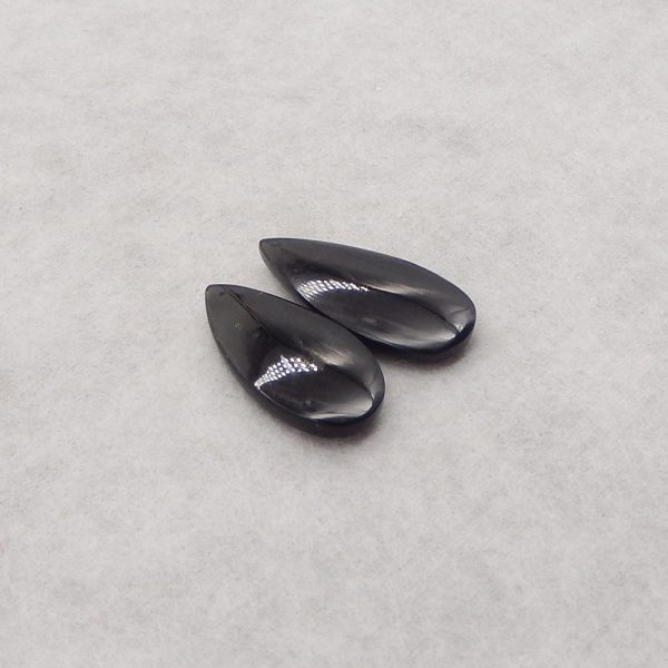 Natural Obsidian Gemstone Earring Beads, Gemstone Earring Pair Supply