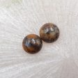 Natural Dendritic Agate Cabochons Paired 10x4mm, 1.5g Cheap