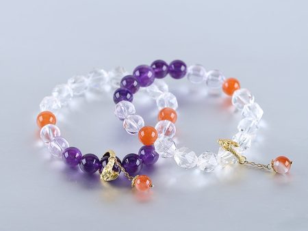 Handmade Natural Gemstone Unique Jewelry Gift, Colorful Bracelet, 18cm, 8 9mm, 22.6g Discount