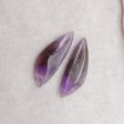 New Natural Stone Amethyst Earring Beads, Drilled Earrings For Jewelry DIY Making, Purple Stone Earrings, 35x12x4mm,5.1g Cheap