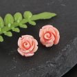 BITEFU 1Pair Pink Conch Shell (Made Of Powder Of Shell, Color Is Enhanced ) Flower, 0.6g Hot on Sale