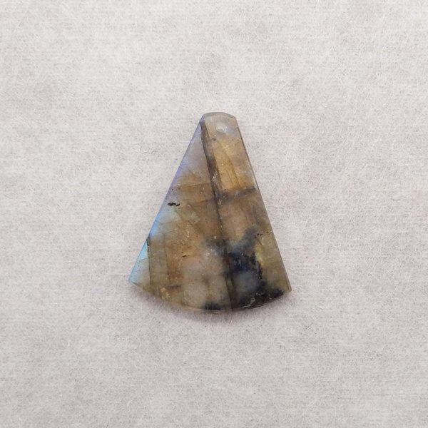 Natural Labradorite Gemstone Pendant Bead,31x25x3mm,3.7g Online now