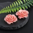 Pink Conch Shell Carved Flower Fashion For Women Earring Beads ,Birthday Gift,Women s Jewelry Accessories DIY,33×13mm,12.3g Discount