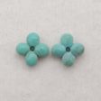 Natural Beautiful Turquoise Four Leaf Clover Gemstone Earring Beads , Jewelry DIY Making, 6×2mm, 0.1g Hot on Sale