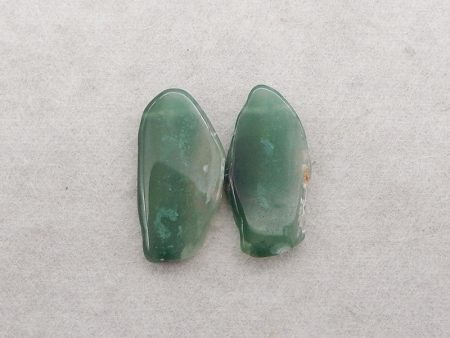 2 PCS Nugget (Rough Sides) Natural Green Chalcedony Gemstone ,28x14x4mm, 7g Online Hot Sale