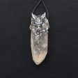 New! Natural Crystal Gemstone 925 Sterling Silver Wolf Head Pendant, Wolf Head Jewelry, 52x20x20mm, 22g Discount