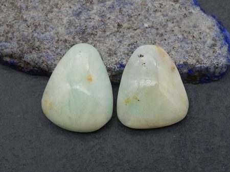 2 PCS Natural Blue Opal Gemstone Cabochons,Jewelry DIY Making, Gemstone Wholesale,25x21x7mm,26×21×7mm,9.5g For Cheap