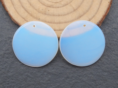 Opalite Gemstone Round Earrings Bead,26x2mm,6.4g Hot on Sale