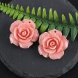 Pink Conch Shell Carved Flower Fashion For Women Earring Beads ,Birthday Gift,Women s Jewelry Accessories DIY,33×13mm,12.3g Discount