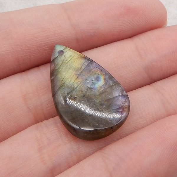 2 PCS Natural Labradorite Gemstone Pendant Bead For Discount