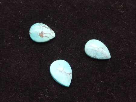 3 PCS Natural Turquoise Cabochons  13*9*3.5mm, 1.7g Hot on Sale