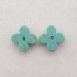 Natural Beautiful Turquoise Four Leaf Clover Gemstone Earring Beads , Jewelry DIY Making, 6×2mm, 0.1g Hot on Sale