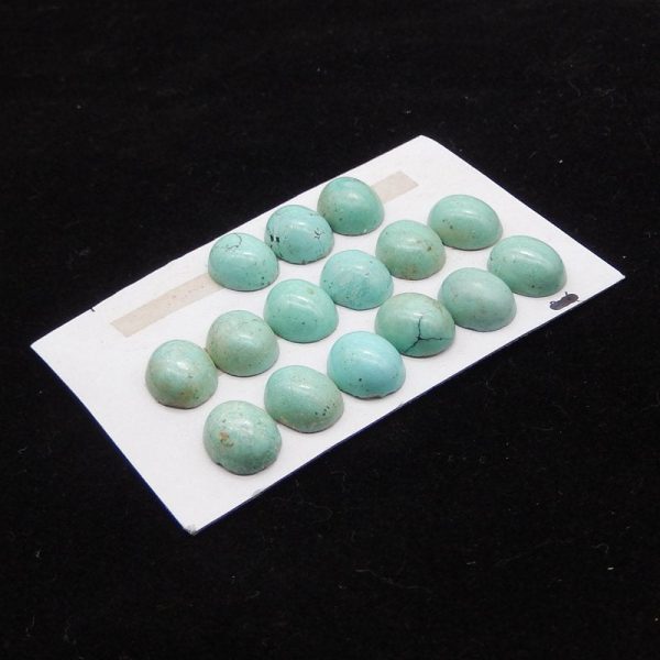 15 PCS Natural Turquoise Cabochons 11x9x4mm, 9.3g Online Hot Sale