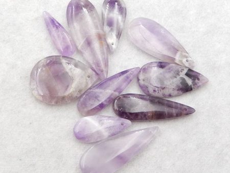 10 PCS Natural Amethyst Pendant Beads,Jewelry DIY Making, Gemstone Wholesale,24*8*4mm, 29*14*4mm,26.1g Online Hot Sale