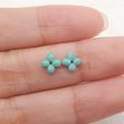 Natural Beautiful Turquoise Four Leaf Clover Gemstone Earring Beads , Jewelry DIY Making, 6×2mm, 0.1g Hot on Sale