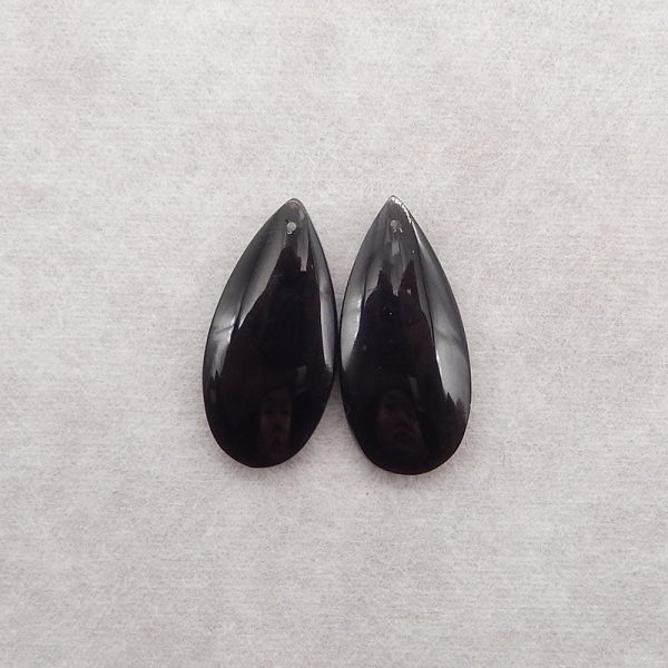 Natural Obsidian Gemstone Earring Beads, Gemstone Earring Pair Supply