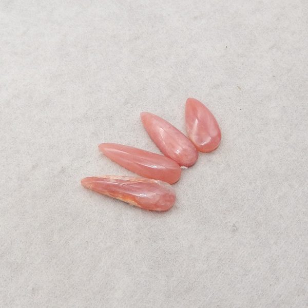 4 PCS Natural Argentina Rhodochrosite Cabochons,24x8x5mm,17x8x3mm,2.8g Discount