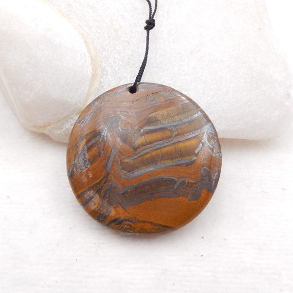 Natural Iron Tiger s Eye Pendant Bead 45X9mm, 38.6g For Cheap