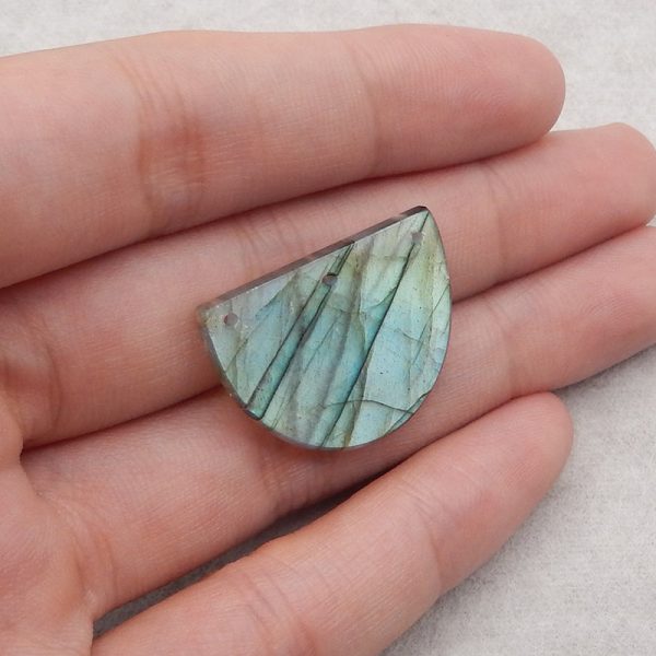 Natural Labradorite Gemstone Three Holes Pendant Bead Hot on Sale