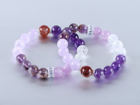 Handmade Natural Gemstone Bracelet, Unique Jewelry Gift, Colorful Bracelet, 18cm, 10 11mm, 27.4g Online now