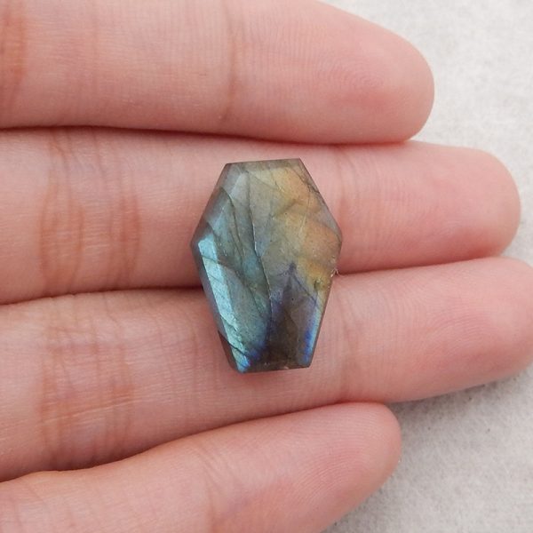 4 PCS Natural Flash Labradorite Cabochons, 20×15×6mm,12.4g Online now