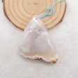 Natural Drusy Blue Lace Agate Pendant Bead For Sale