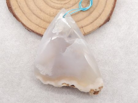 Natural Drusy Blue Lace Agate Pendant Bead For Sale