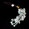 Bottle Shaped Beads Green Jade Car Charm Tassel Car Pendant on Sale